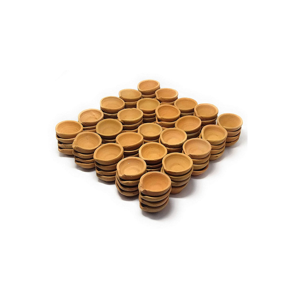 Handmade Clay Diya Set